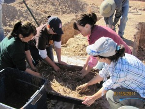 Mixing mud plaster in a tub med websize